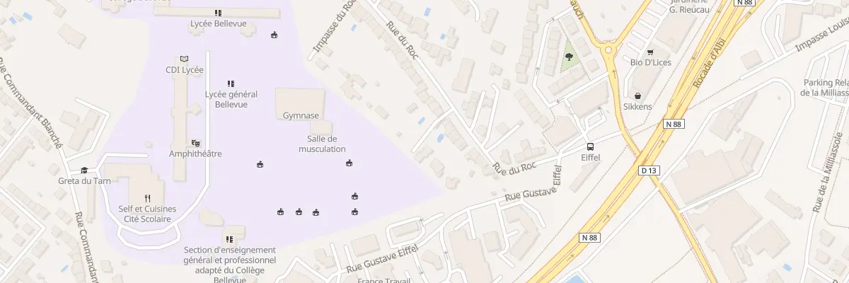 Plan du 208 Rue du Roc à Albi