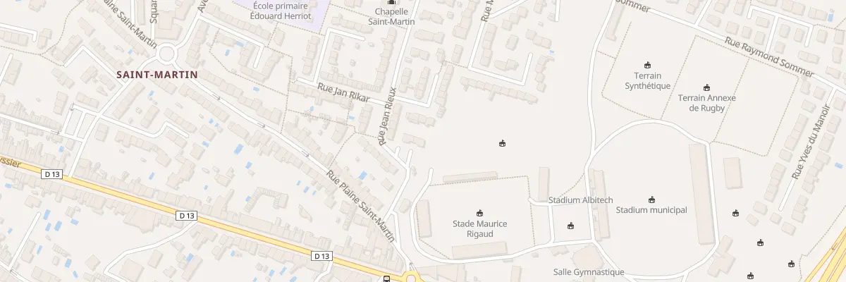 Plan du 1 Rue Jean Rieux à Albi