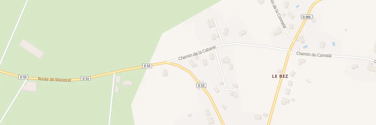 Plan du 384 Rte de Montirat à Mirandol-Bourgnounac