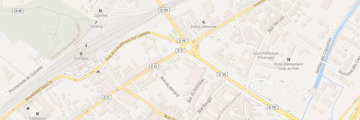 Plan du 1B Rue Louis Moreau à Étampes