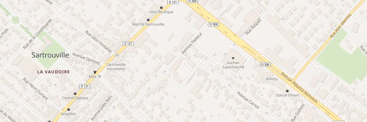 Plan du 15 Av Pasteur à Sartrouville