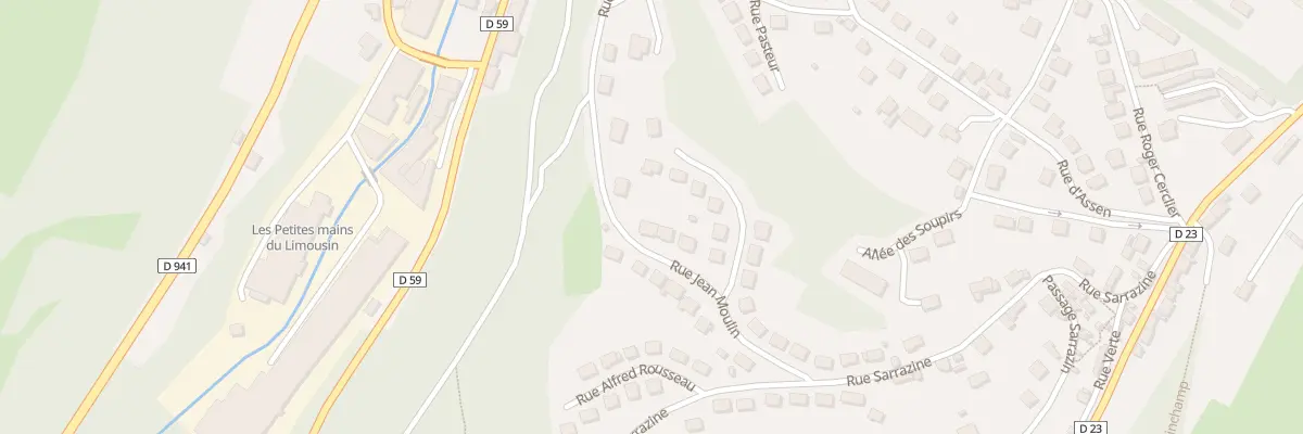 Plan du 14 Rue Jean Moulin à Aubusson