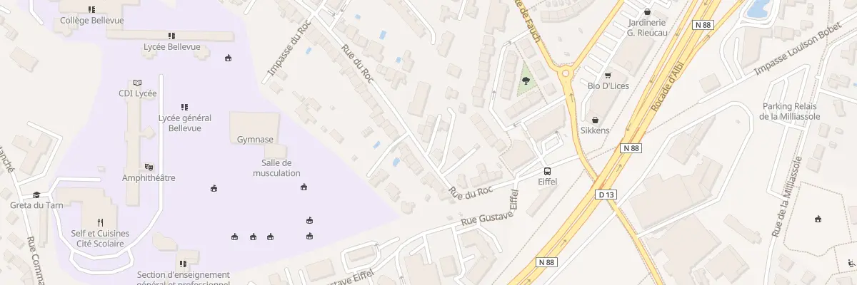 Plan du 251 Rue du Roc à Albi