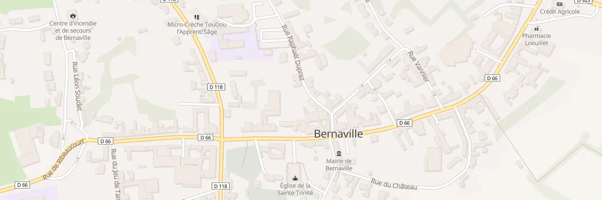 Plan du 1 Rue Raphaël Duprez à Bernaville