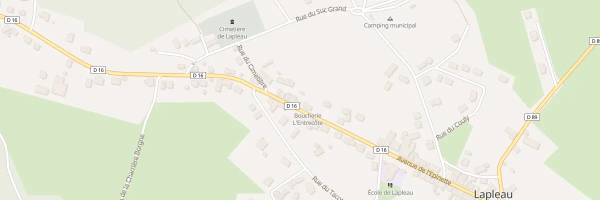 Plan du 16 Av des Pradelles à Lapleau