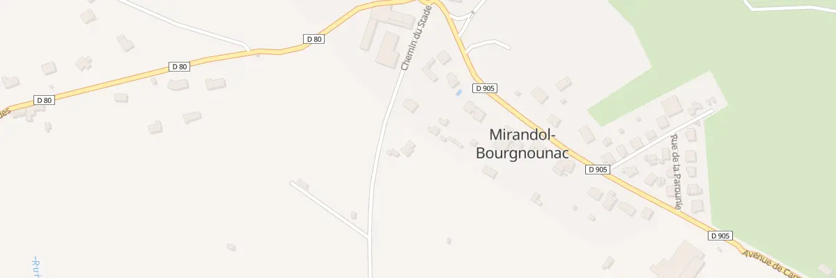 Plan du 6 Che du Stade à Mirandol-Bourgnounac
