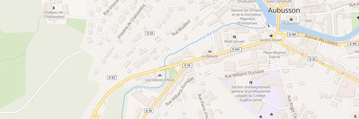 Plan du 18 Av de la République à Aubusson