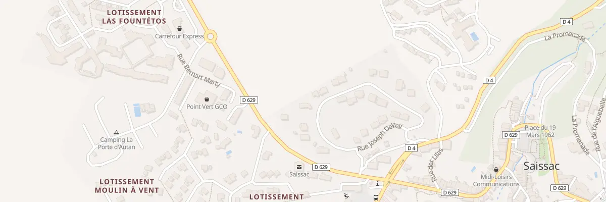Plan du 4 Rue Joseph Delteil à Saissac