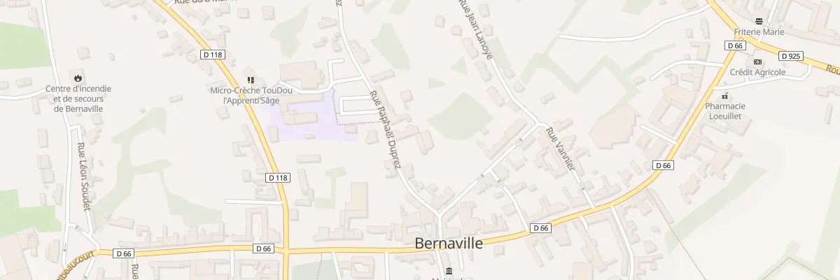 Plan du 6 Rue Raphaël Duprez à Bernaville