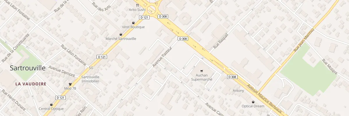Plan du 7 Av Pasteur à Sartrouville