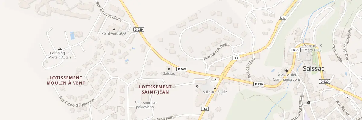 Plan du 5451 Pratmoulis à Saissac