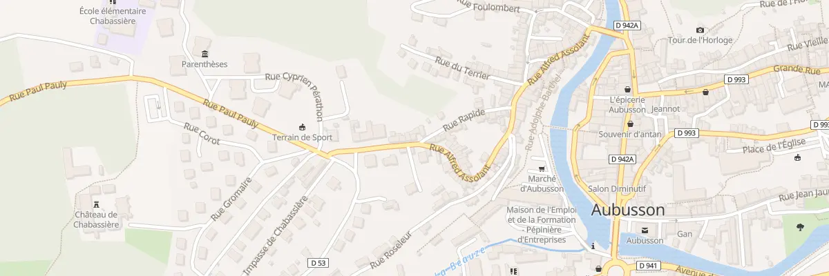 Plan du 82 Rue Alfred Assolant à Aubusson