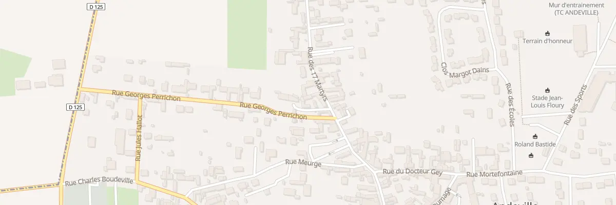 Plan du 27 Rue des 17 Martyrs à Andeville