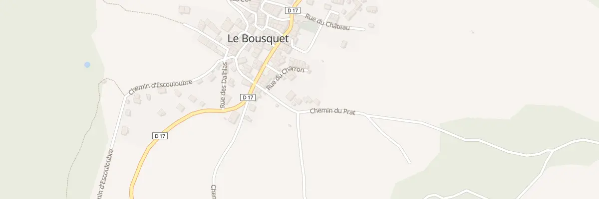 Plan de la Rue de la Loubatière au Bousquet