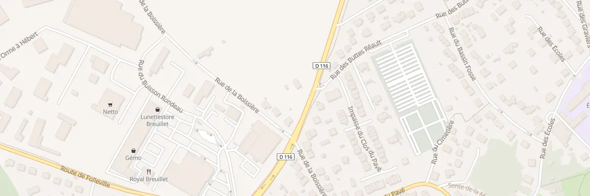 Plan de Rte de Saint Chéron à Breuillet