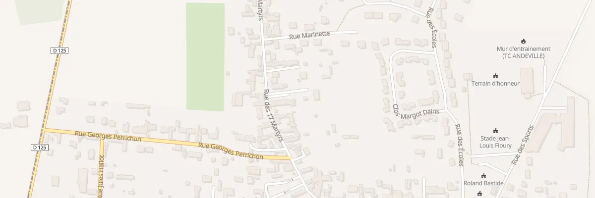 Plan du 34 Rue des 17 Martyrs à Andeville
