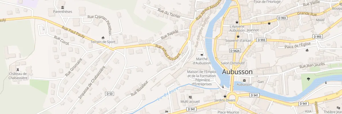 Plan du 56 Rue Alfred Assolant à Aubusson