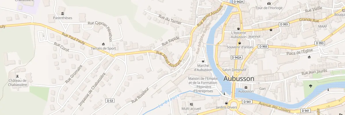 Plan du 60 Rue Alfred Assolant à Aubusson