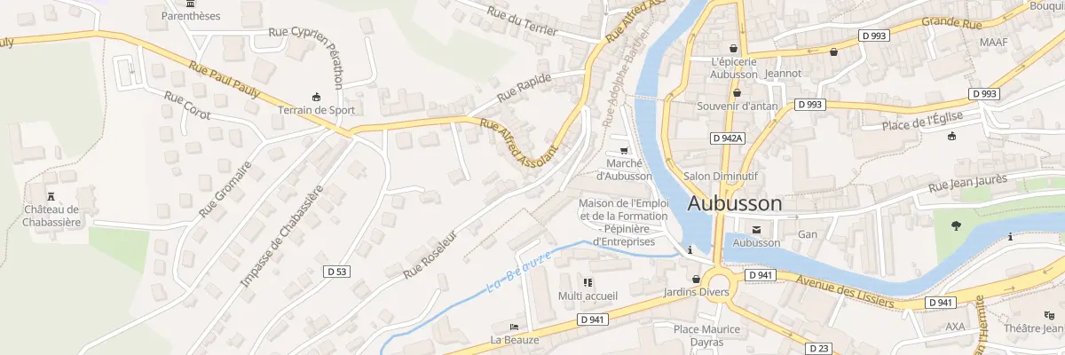 Plan du 61 Rue Alfred Assolant à Aubusson