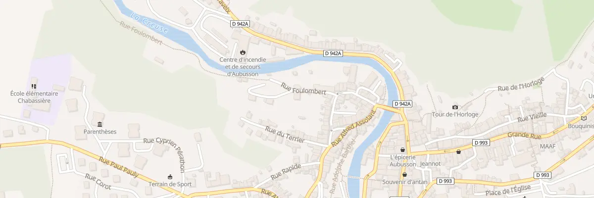 Plan du 9 Rue Foulombert à Aubusson