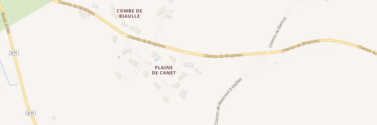 Plan du 558 Che du Bouyssou à Lamillarié