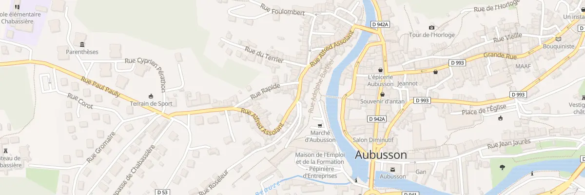 Plan du 52B Rue Alfred Assolant à Aubusson