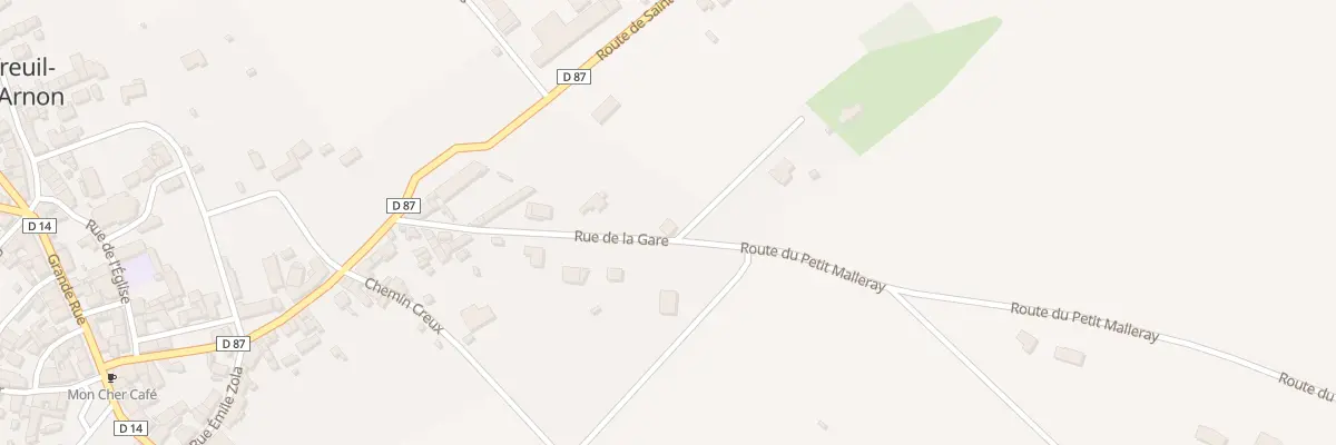 Plan du 7 Rue de la Gare à Mareuil-sur-Arnon