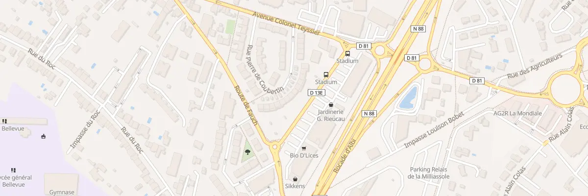 Plan du 32 Rue Pierre de Coubertin à Albi