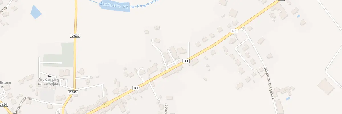 Plan du 1105 Av du Rouergue à Lanuéjouls