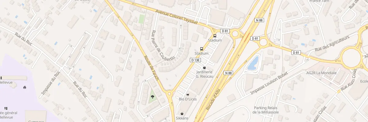 Plan du 34 Rue Pierre de Coubertin à Albi