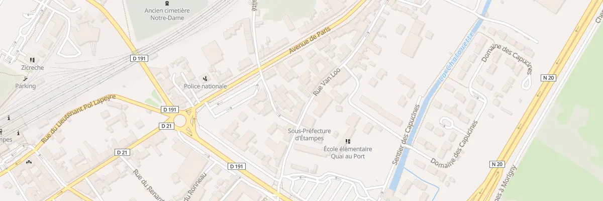 Plan du 23 Rue Van Loo à Étampes