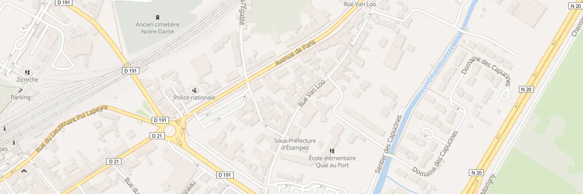 Plan du 25 Rue Van Loo à Étampes