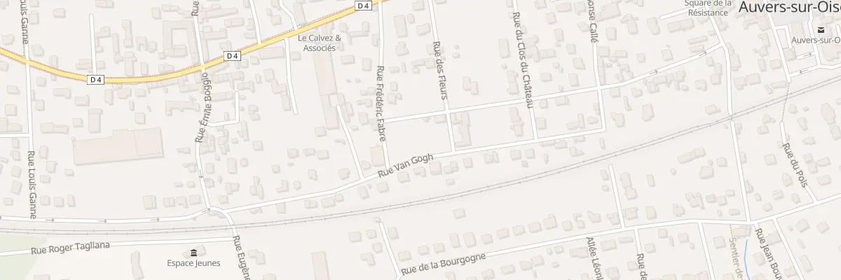 Plan du 9001 Rue Van Gogh à Auvers-sur-Oise
