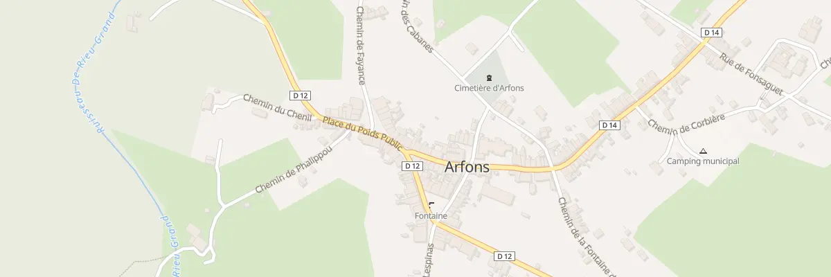 Plan du 5 Rue de l’Eglise à Arfons