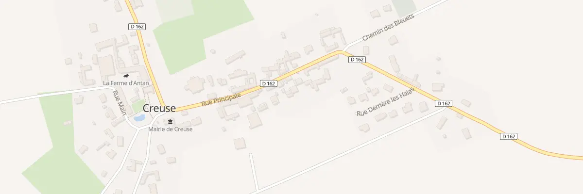 Plan du 16 Rue Principale à Creuse