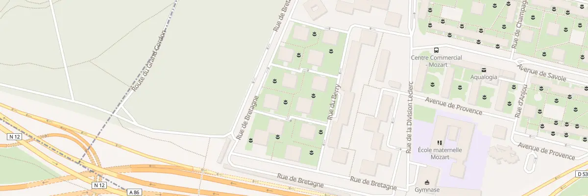 Plan du 2 All du Roussillon à Vélizy-Villacoublay