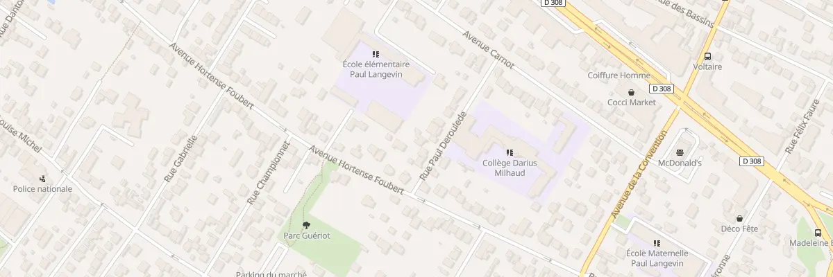 Plan du 16 Rue Paul Deroulède à Sartrouville
