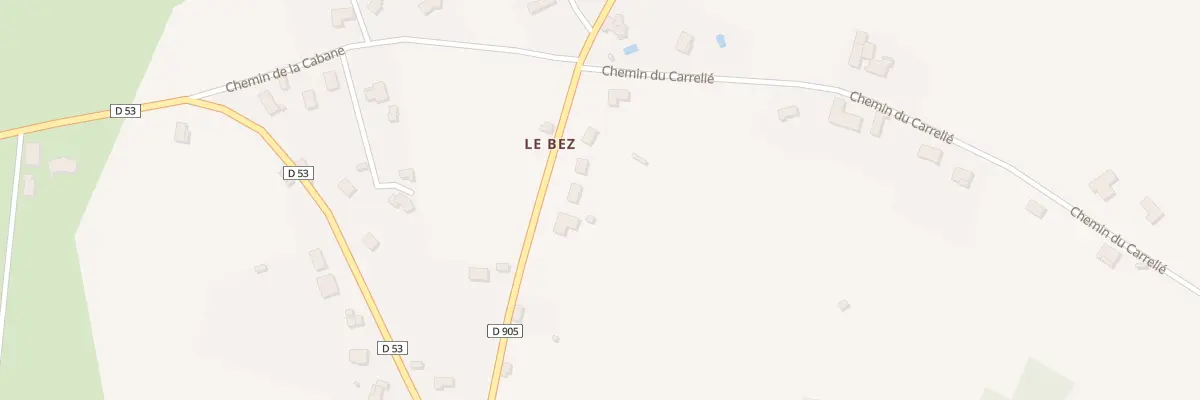 Plan du 5460 Le Bez à Mirandol-Bourgnounac