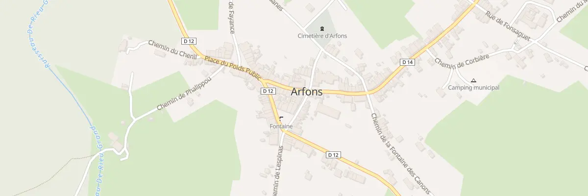 Plan du 16 Rue de l’Eglise à Arfons