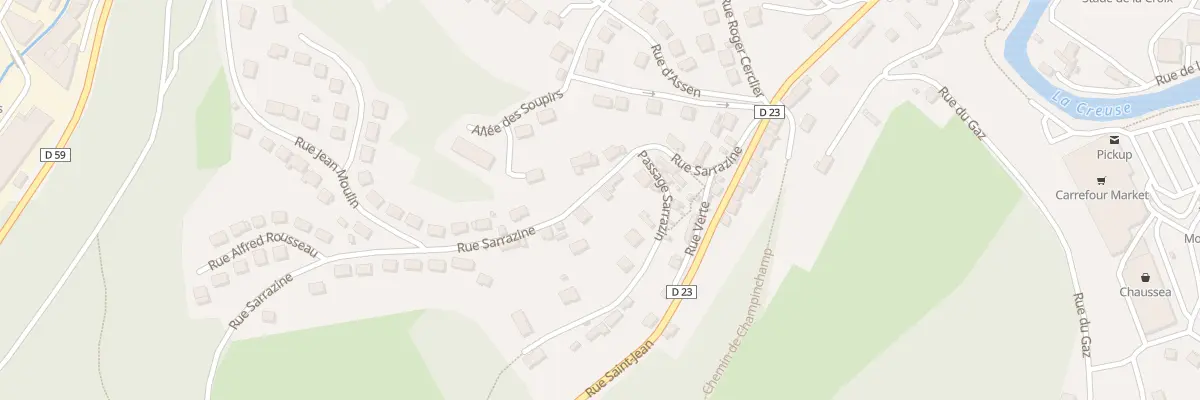 Plan du 9 Rue Sarrazine à Aubusson