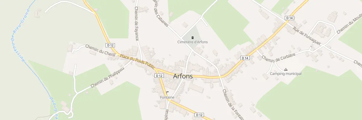Plan du 13 Rue de la Mairie à Arfons