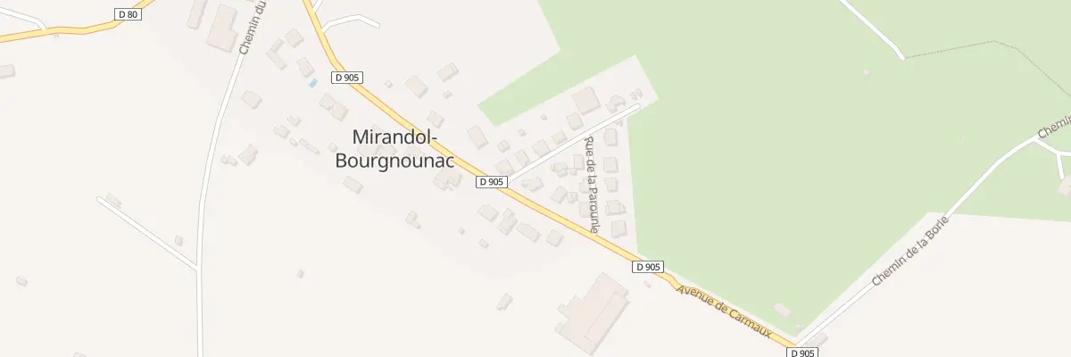 Plan du 8 Av de Carmaux à Mirandol-Bourgnounac