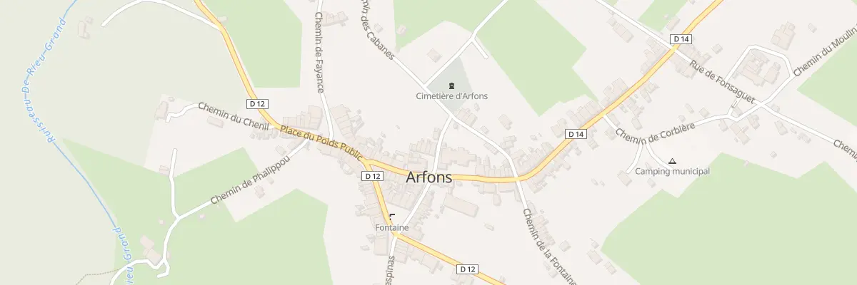Plan du 15 Rue de la Mairie à Arfons