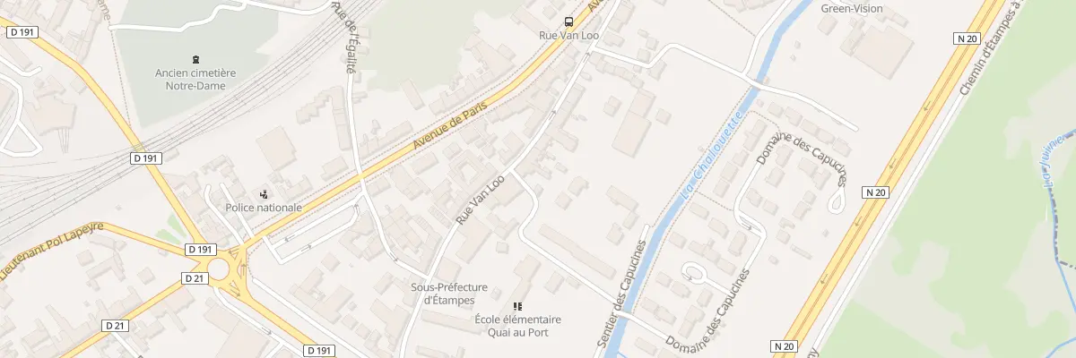Plan du 12 Rue Van Loo à Étampes