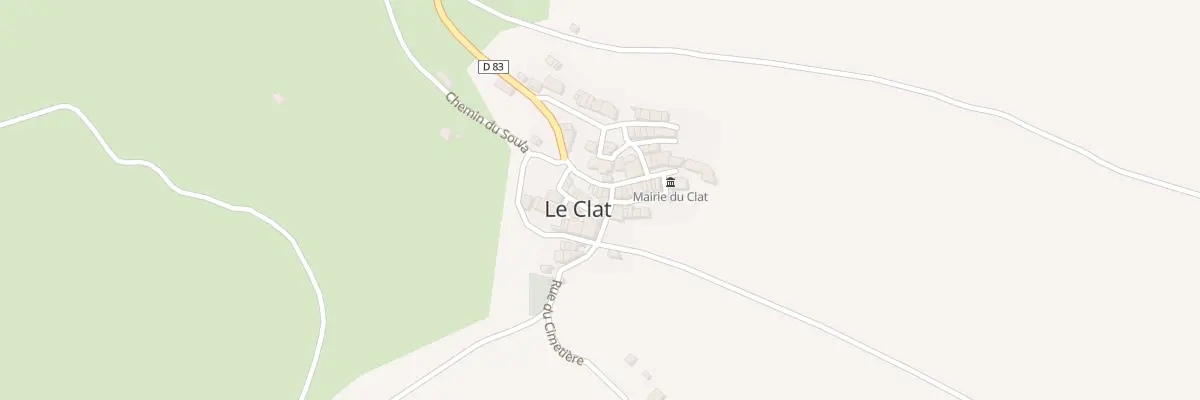 Plan du 5000 Le Village au Clat