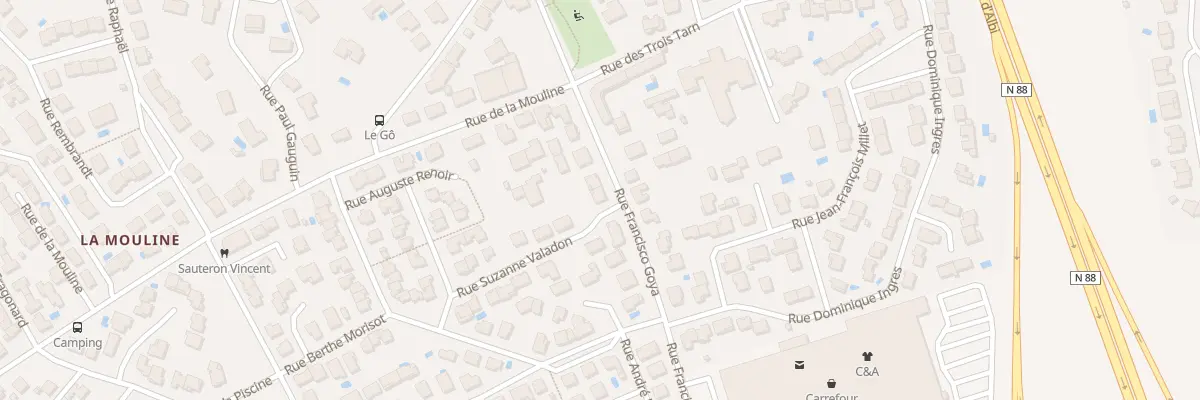 Plan du 35 Rue Francisco Goya à Albi