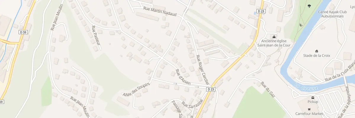 Plan du 1 Rue d’Assen à Aubusson
