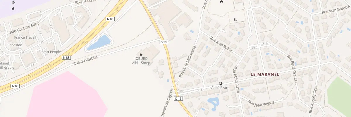 Plan du 63 Rte de Fauch à Albi