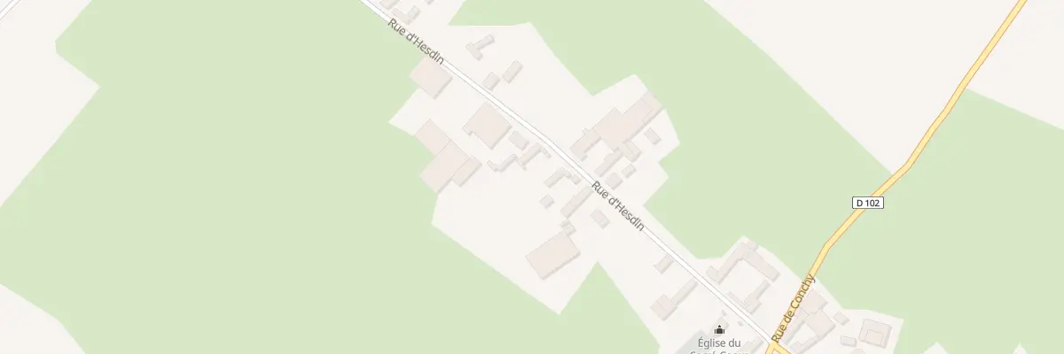Plan du 8 Rue d’Hesdin à Rougefay