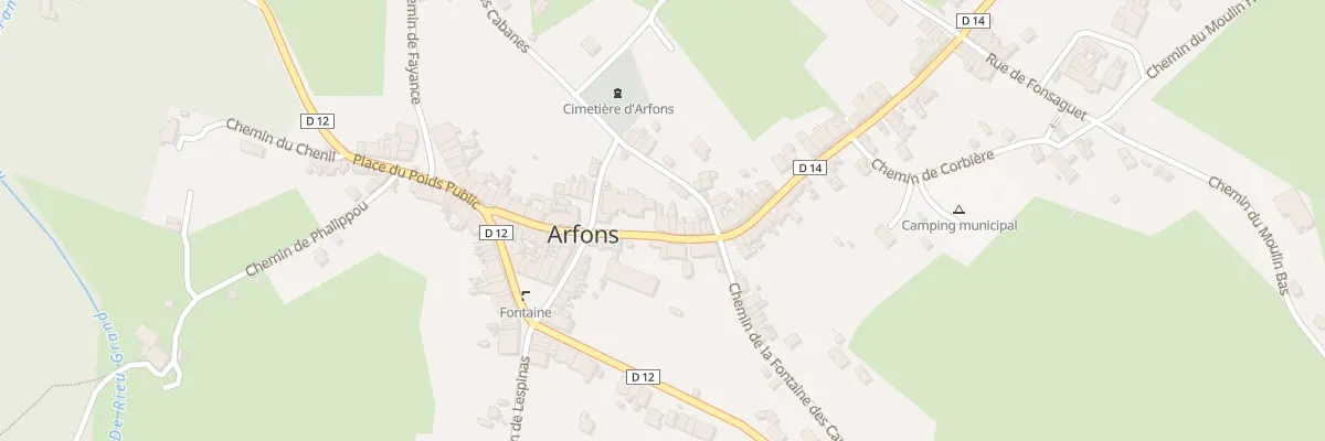 Plan du 23 Rue de l’Eglise à Arfons